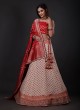 Silk off white Lehenga with Bandhani Print